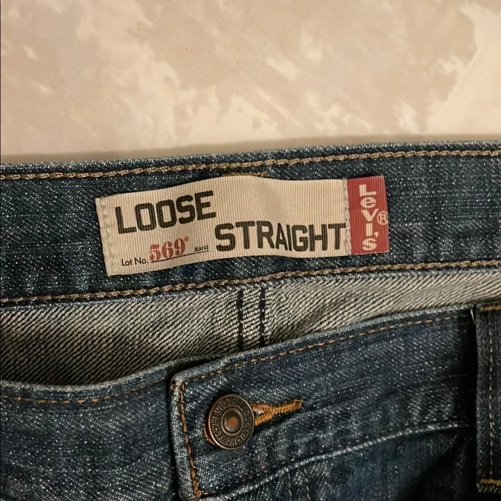 Levi's Blue Relaxed Loose Straight Jeans Size W42 L32